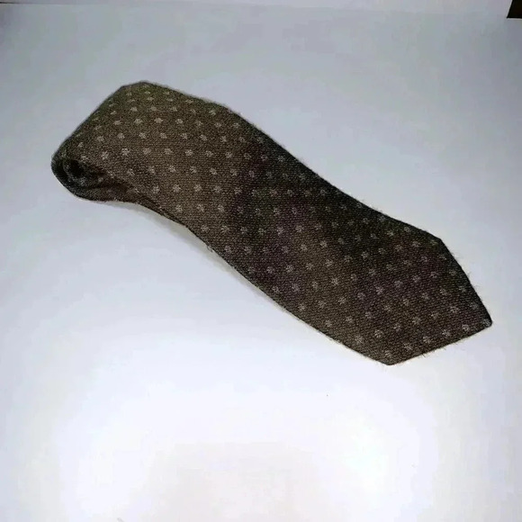 VINTAGE MEN'S DOT 65% WOOL AND 35% SILK  DONNAKARAN SIGNATURE TIE, - Picture 1 of 8